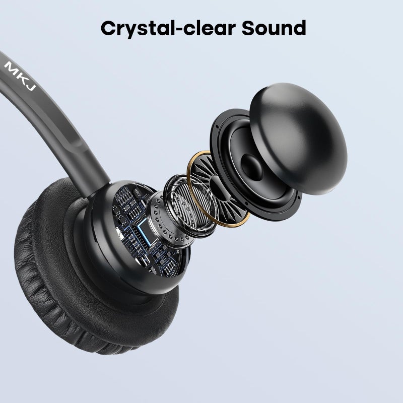 MKJ Telephone Headset for Cisco Phones, Wired Headphones with Microphone Noise Cancelling, Corded RJ9 Office Headset for Cisco CP-7821 7861 7942G 7960G 7975G CP-7841 8811 8841 8851 8861 8865 9951 - Image 5